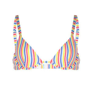 Onia Women's Madeline Bikini Top In Multi Micro Stripe Size XS